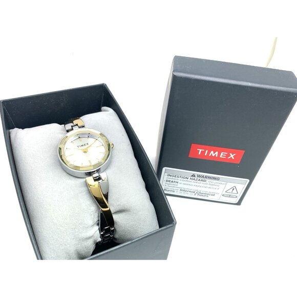 Timex Women's Watch TW2U69700 Quartz Silver Dial Two Tone Stainless Steel 26mm - Picture 3 of 14